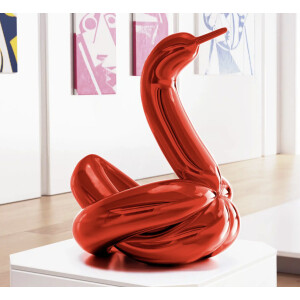 Schwan Ballon rot