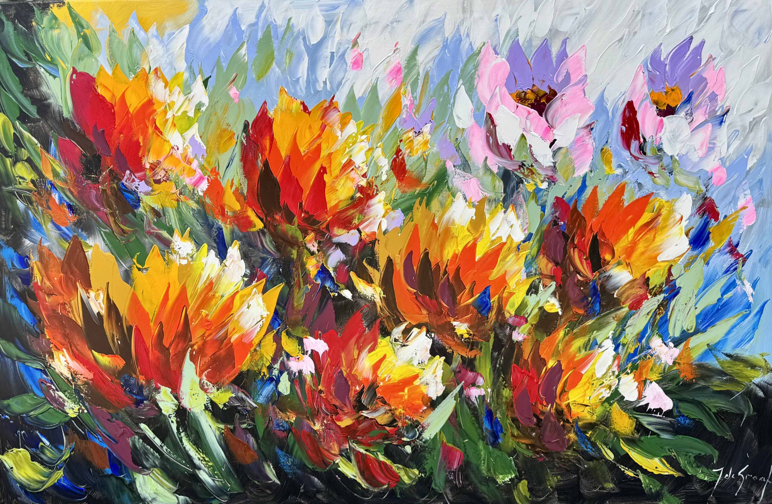 Blumen malen bunt jochem de graaf b jochem de graaf malerei